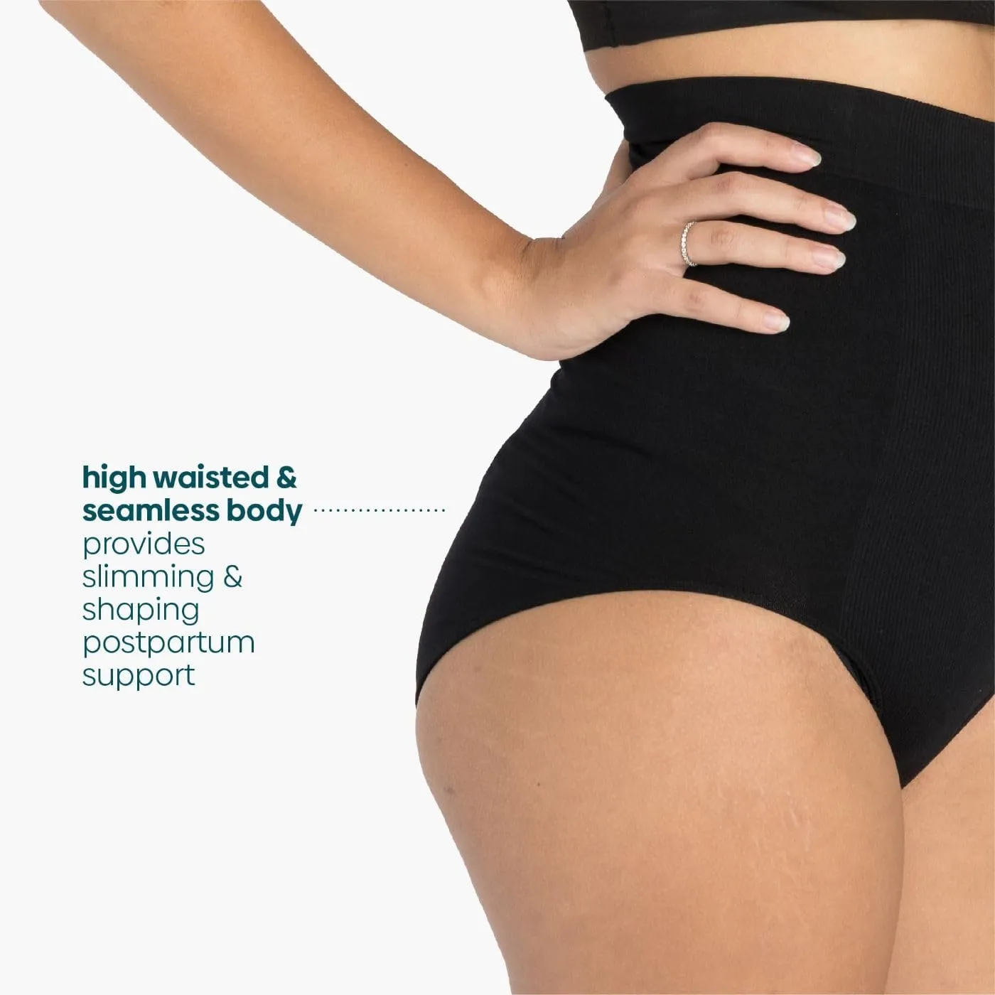 UpSpring C-Section Tummy Control Panties High Waist Postpartum Underwear for Womens, Nude/Black, Small-xx Large