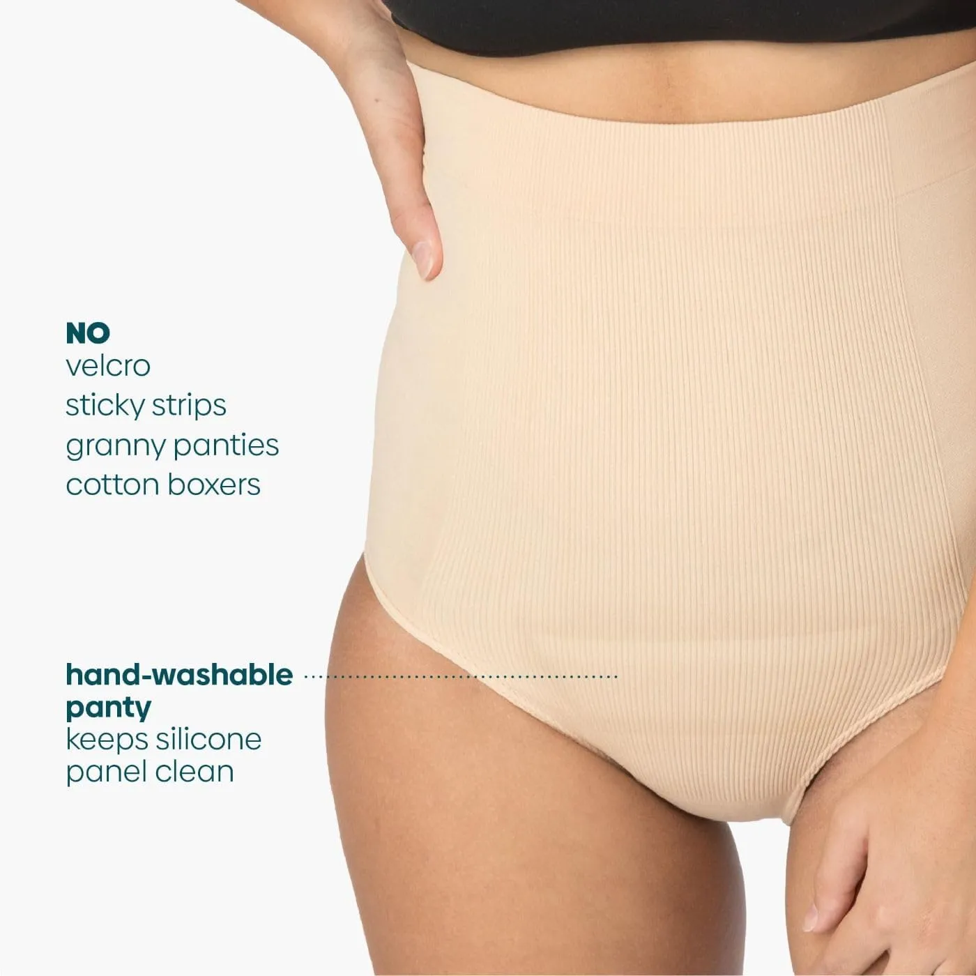 UpSpring C-Section Tummy Control Panties High Waist Postpartum Underwear for Womens, Nude/Black, Small-xx Large