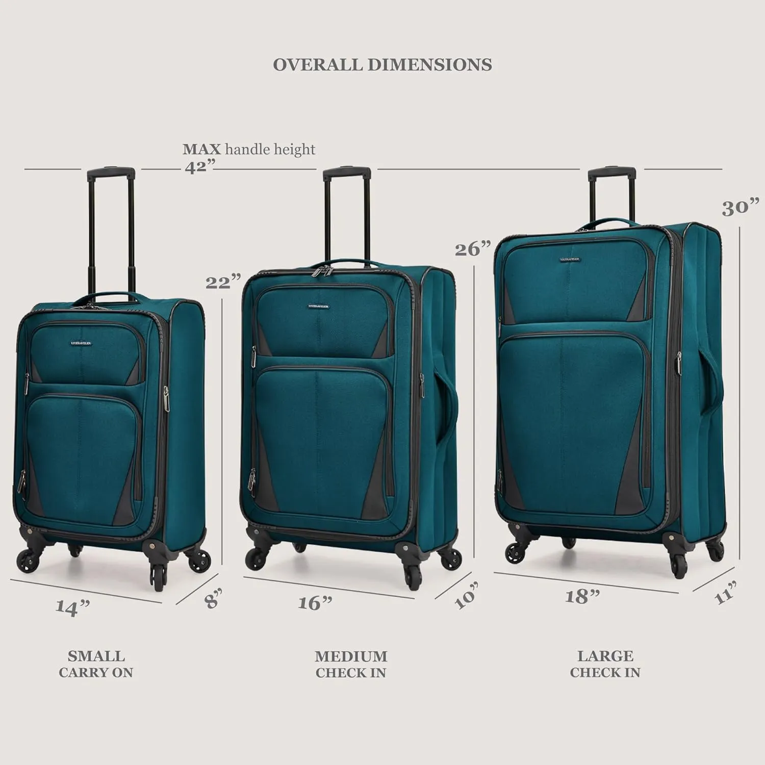 U.S. Traveler Aviron Bay Expandable Softside Luggage with Spinner Wheels, Black, Carry-on 22-Inch
