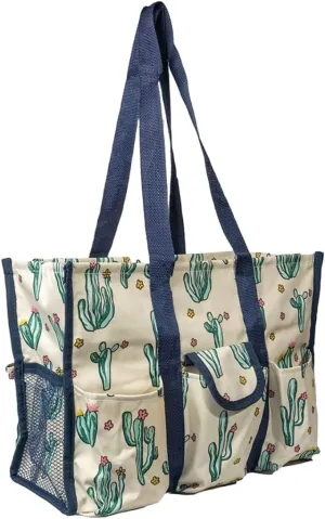 Utility Tote Bag with Zipper Top - Large Multipurpose Tote Organizer Bag