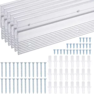 uxcell French Cleat Picture Hanger 12 Inch, 6 Pairs Aluminum Z Clip Supports 80lbs, Interlocking Wall Mounting Bracket, to Hang Mirrors, Panels, Shelves, Headboards, Art Frames