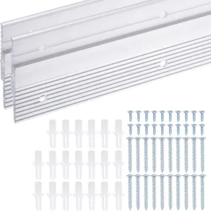 uxcell French Cleat Picture Hanger 41 Inch, 2 Pairs Aluminum Z Clip Supports 160lbs, Interlocking Wall Mounting Bracket, to Hang Mirrors, Panels, Shelves, Headboards, Art Frames