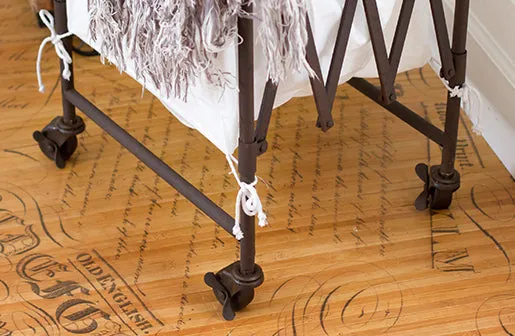 Vintage Canvas Foldable Laundry Cart