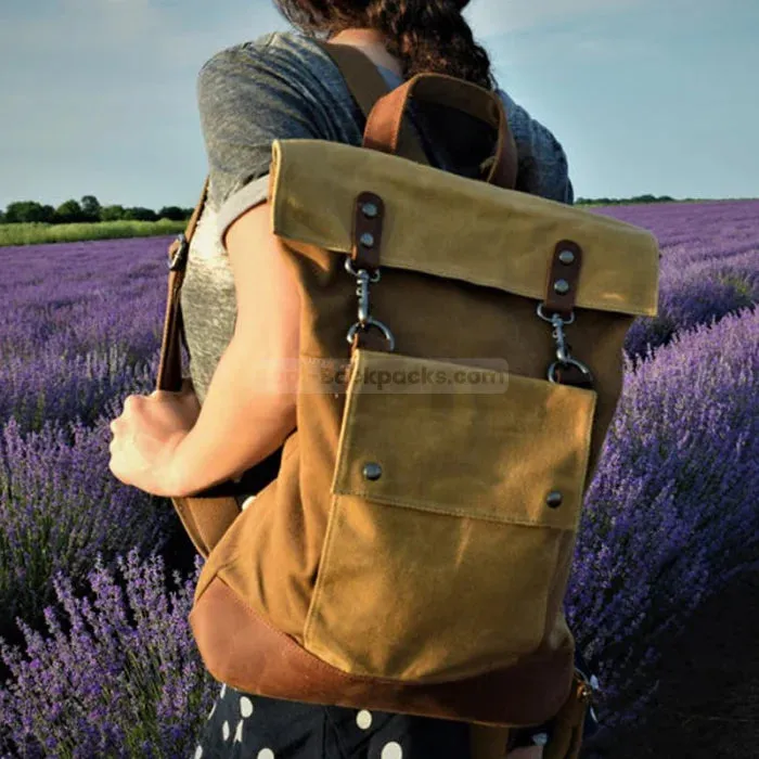 Vintage Roll Top Backpack