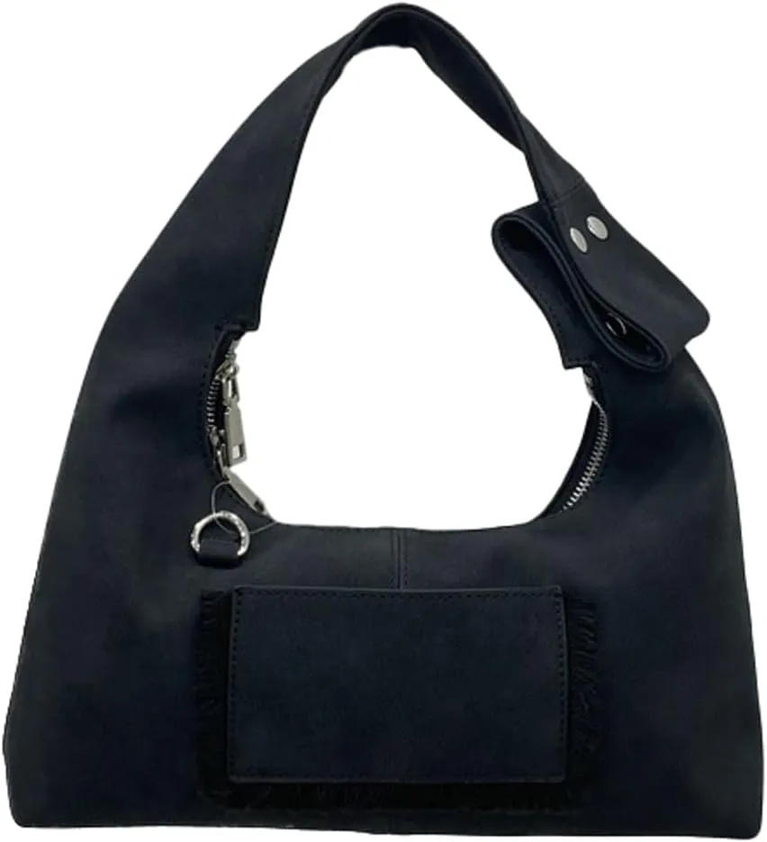 Vintage Underarm Bag for Women Y2K Designer Bag Suede Shoulder Bag Suede Fall Purse Top Handle Tote Handbag