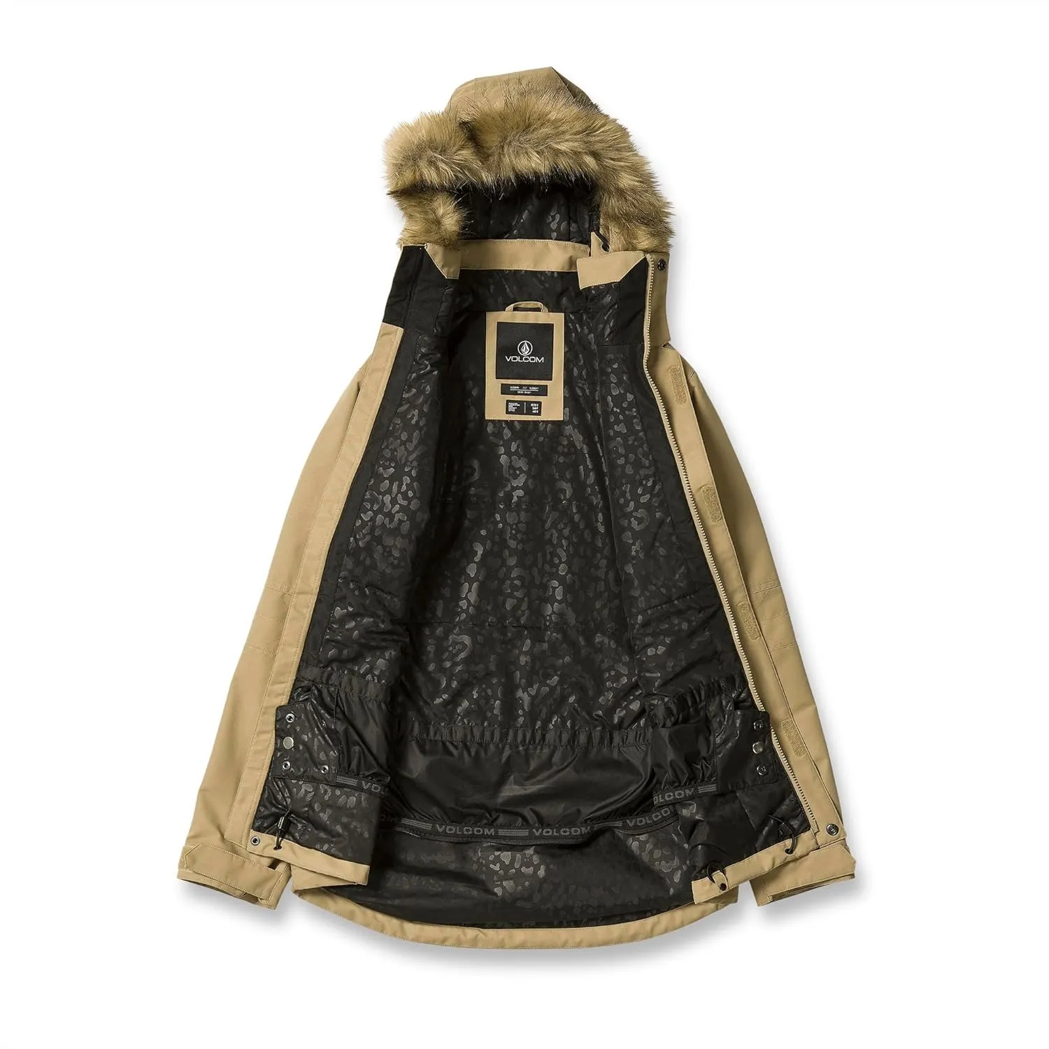 Volcom Women's Fawn Insulated Snowboard Ski Winter Hooded Jacket