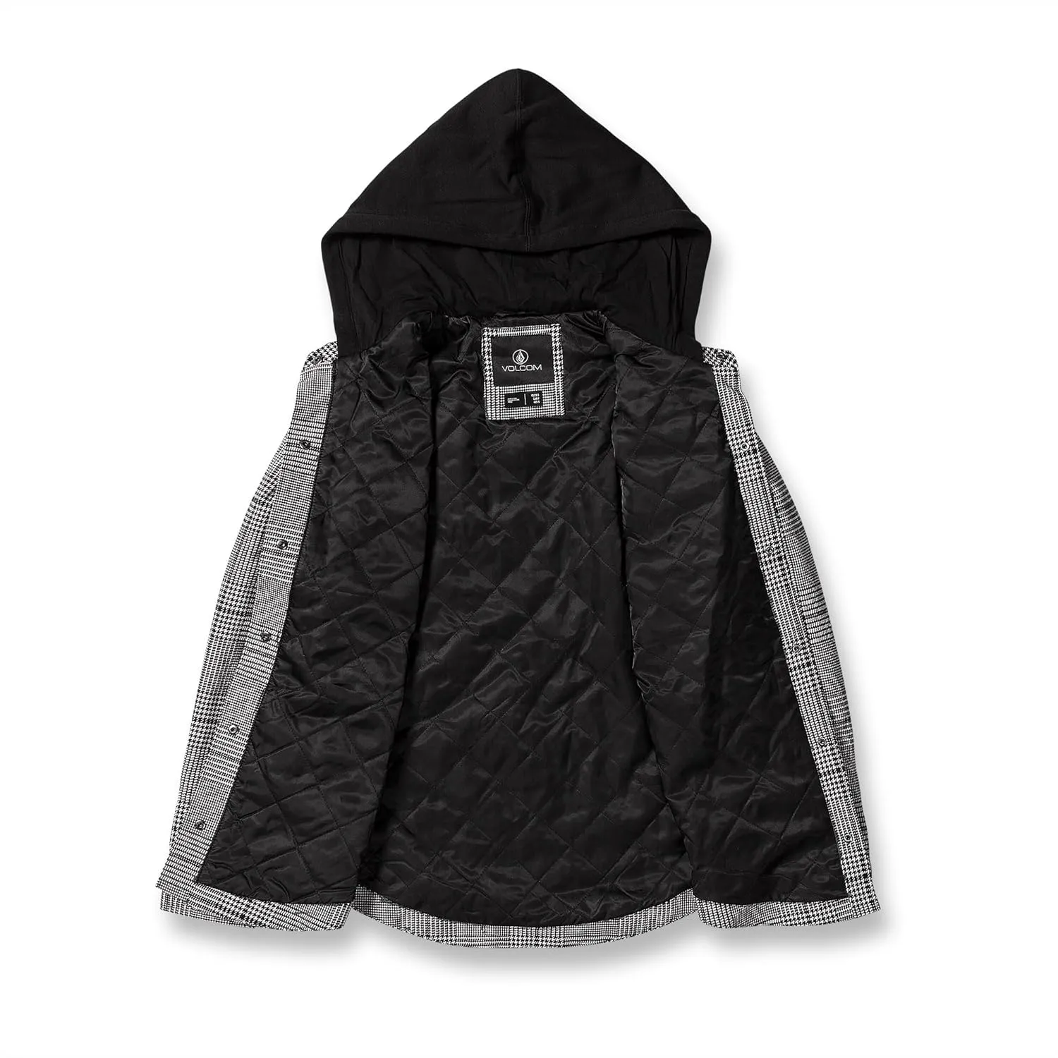 Volcom Women's Insulated Flannel Hooded Snowboard Ski Shirt Jacket