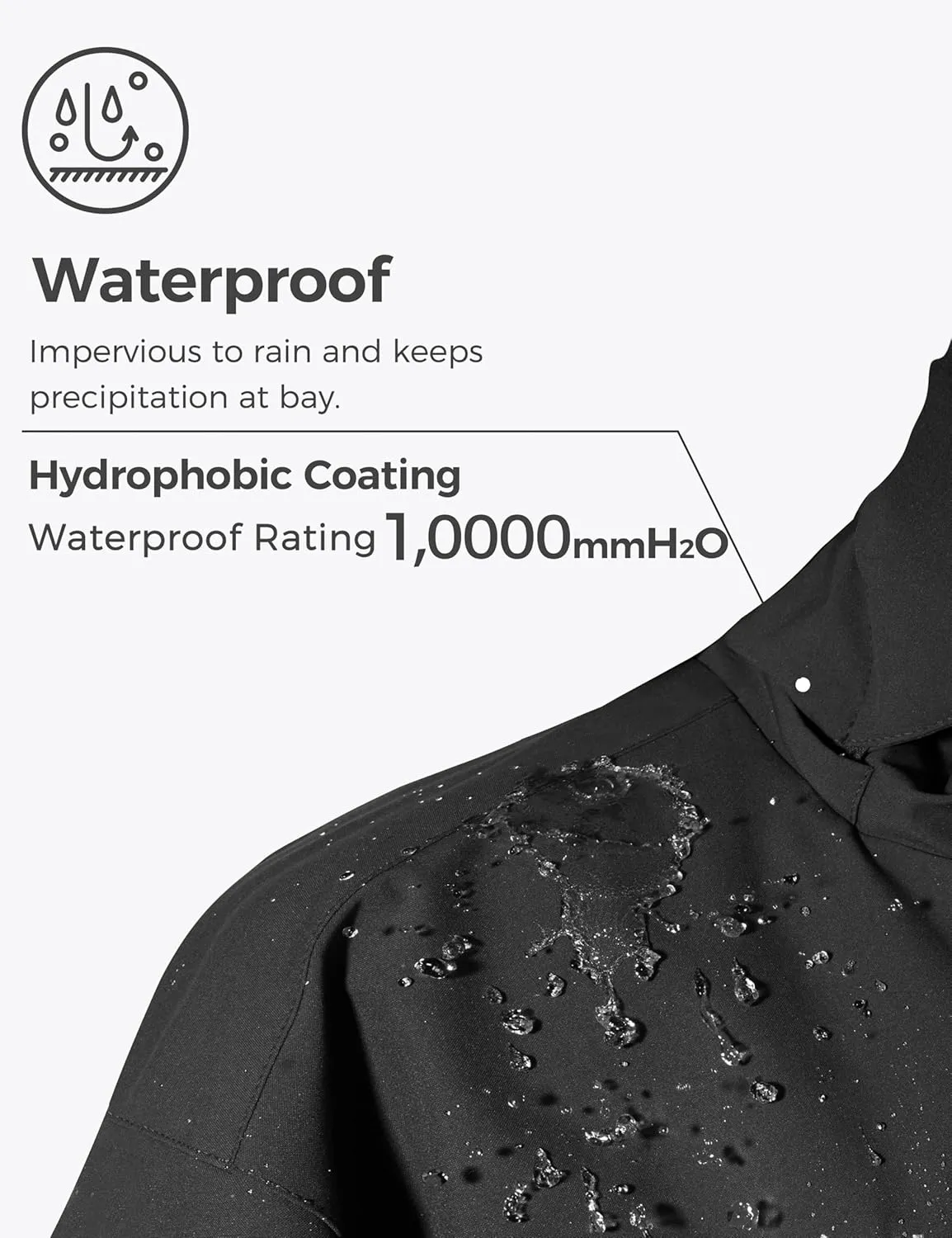 wantdo Men's Big and Tall Ski Jacket Waterproof Snowboarding Jacket Windproof Winter Coat with Hood