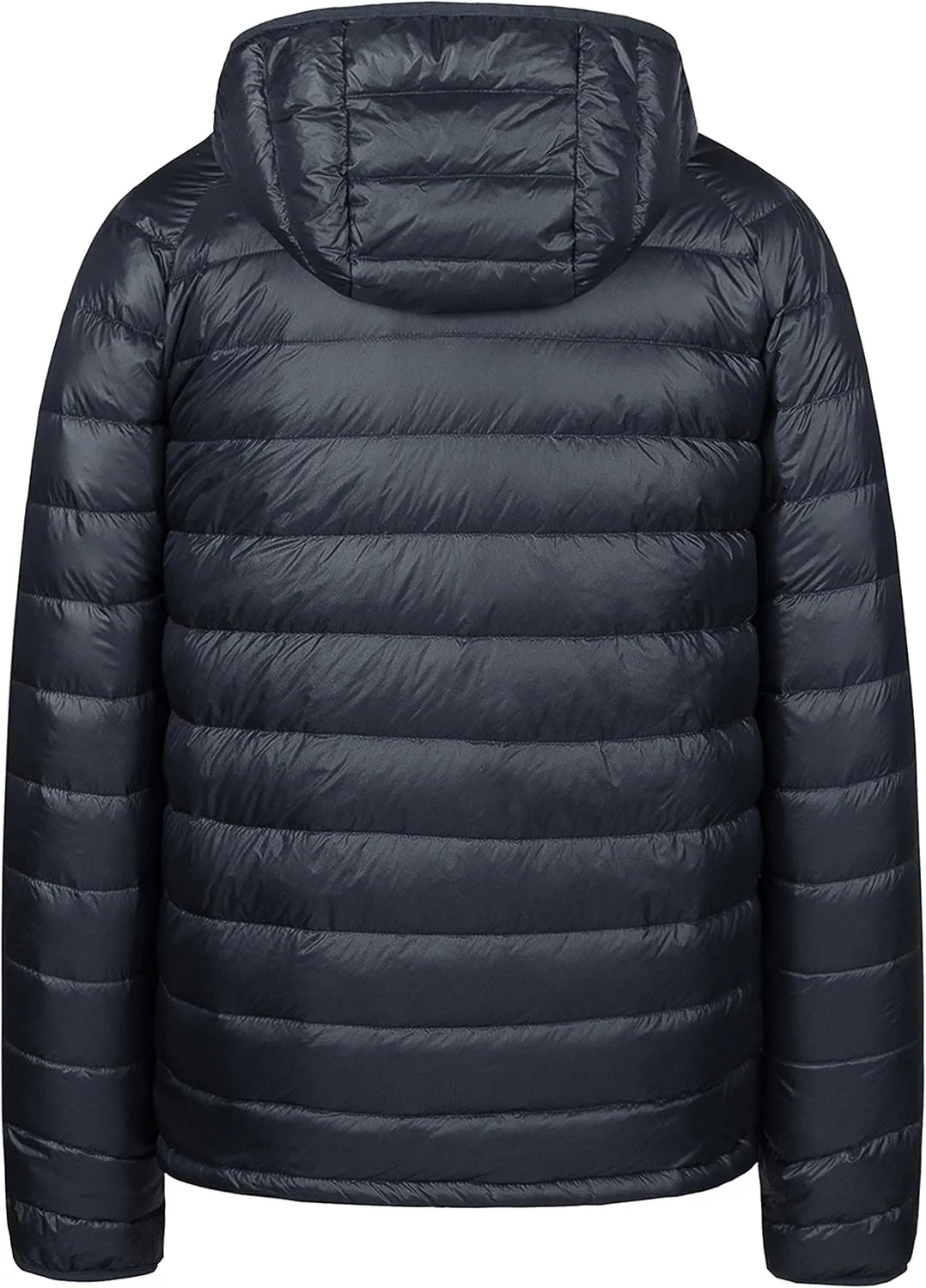 wantdo Men's Packable Down Jacket Lightweight Puffer Jacket Hooded Winter Jacket