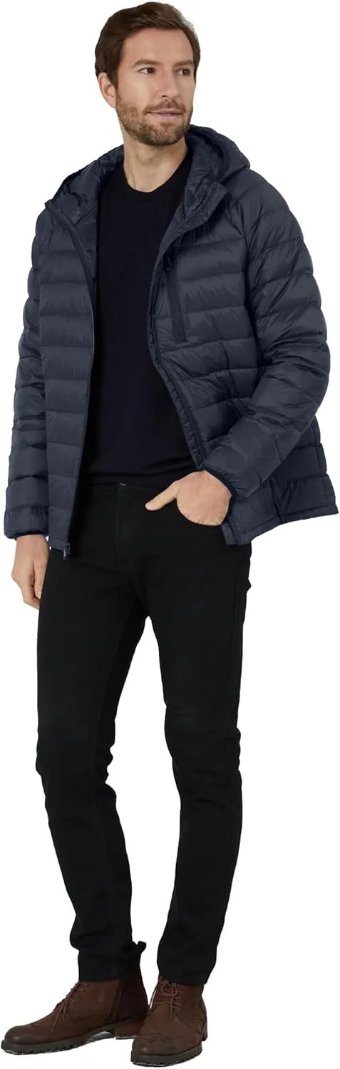 wantdo Men's Packable Down Jacket Lightweight Puffer Jacket Hooded Winter Jacket