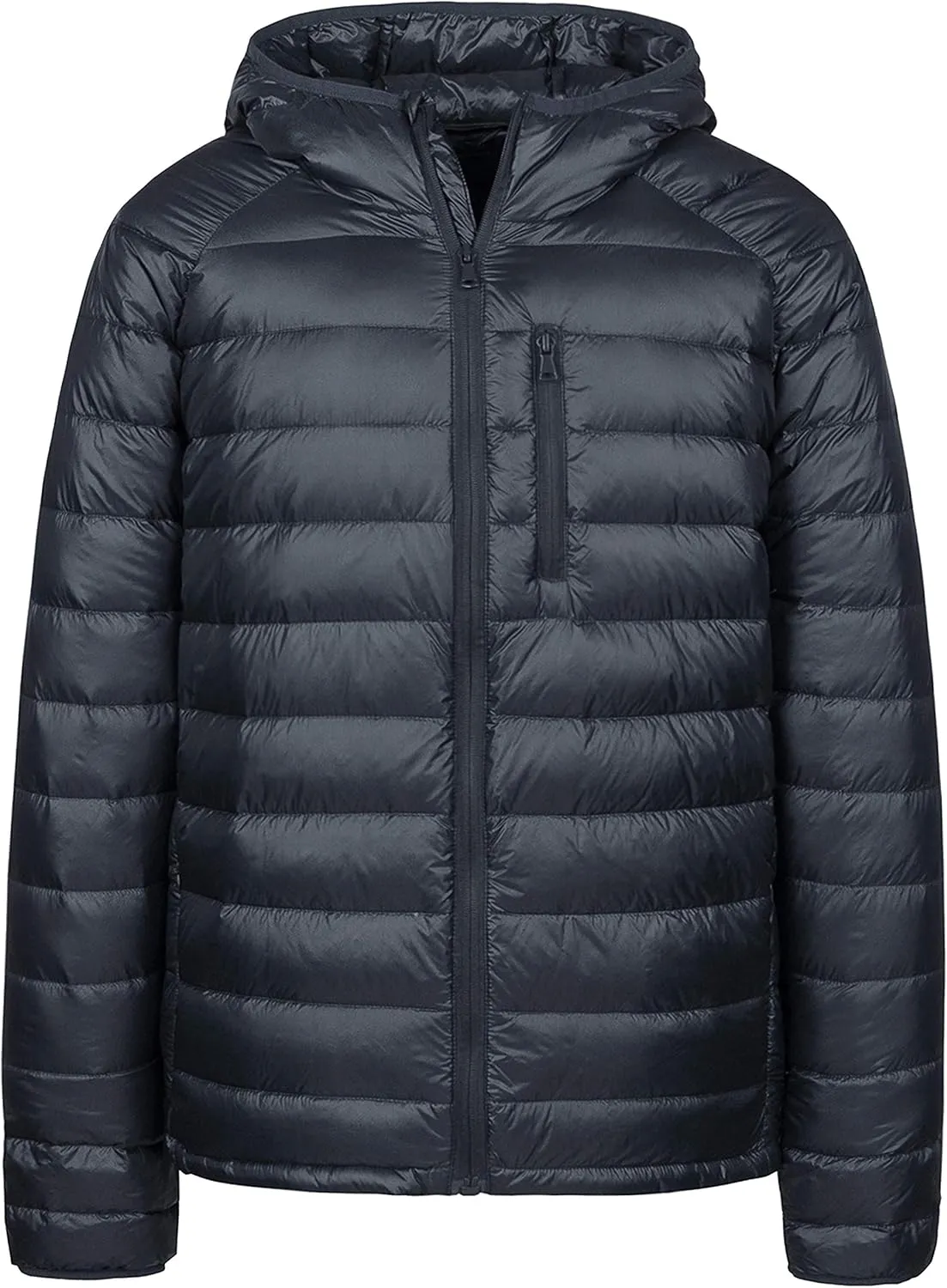 wantdo Men's Packable Down Jacket Lightweight Puffer Jacket Hooded Winter Jacket