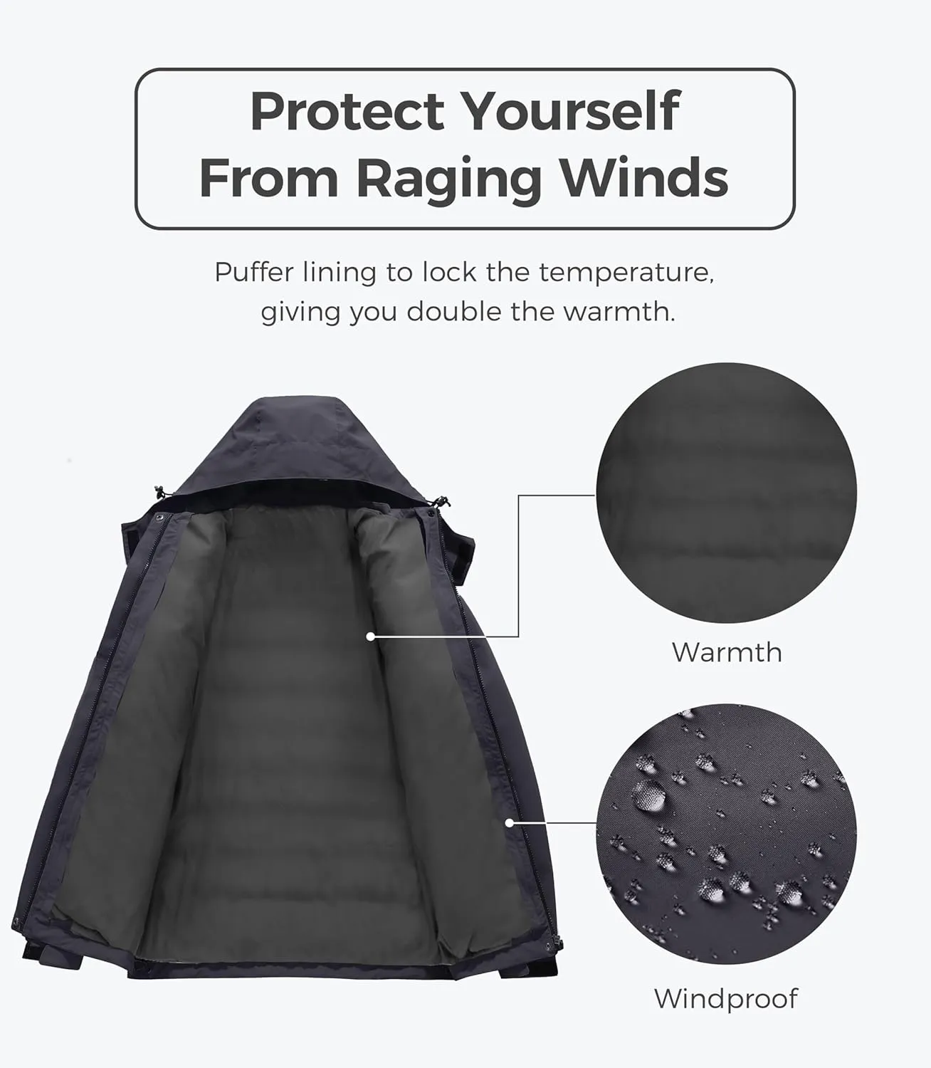 wantdo Women's 3 in 1 Waterproof Ski Jacket Windproof Winter Snow Coat Snowboarding Jackets Warm Raincoat
