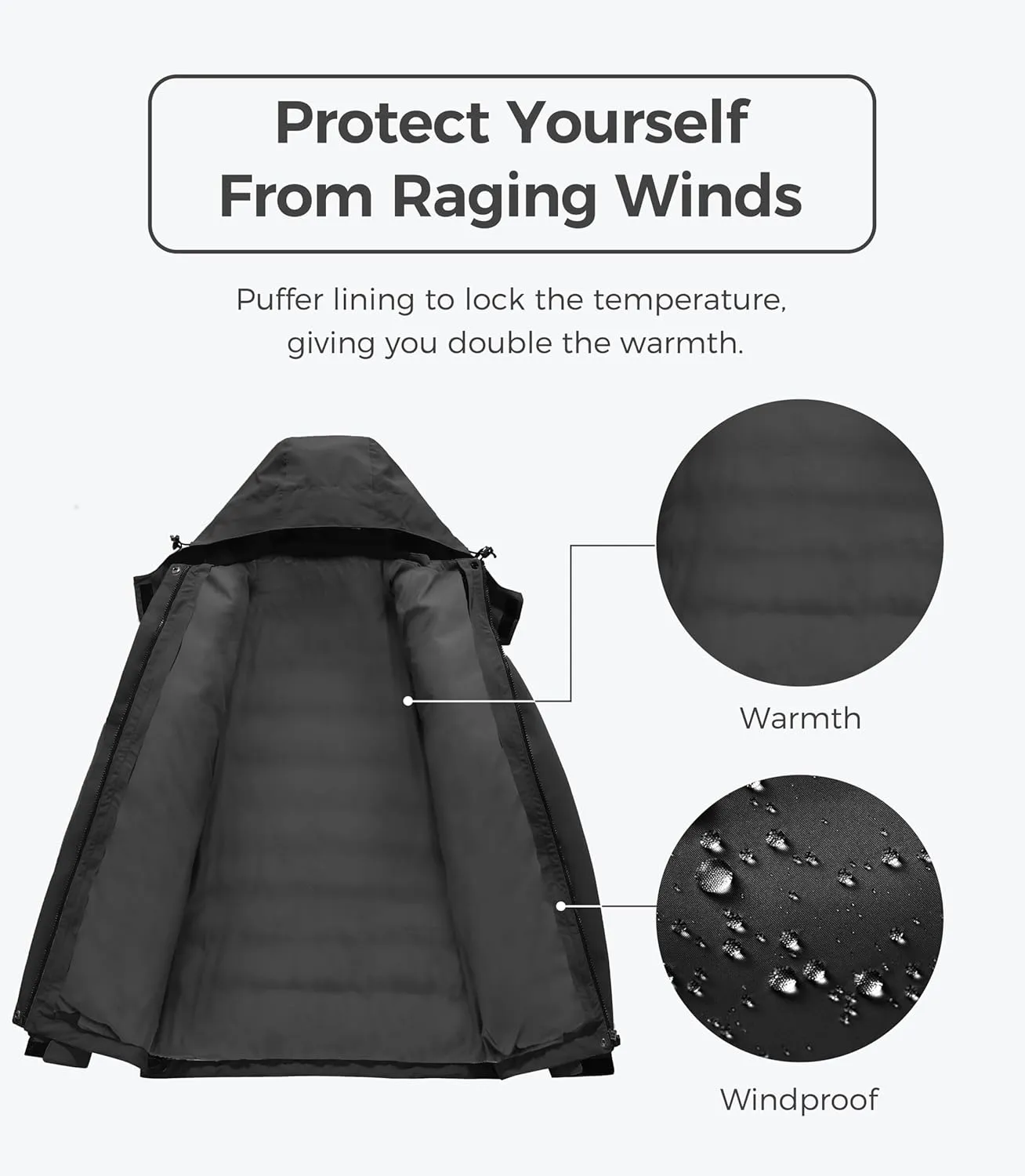 wantdo Women's 3 in 1 Waterproof Ski Jacket Windproof Winter Snow Coat Snowboarding Jackets Warm Raincoat