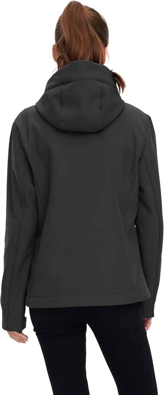 wantdo Women's Fleece Lined Jacket Softshell Jacket Lightweight Insulated Jacket
