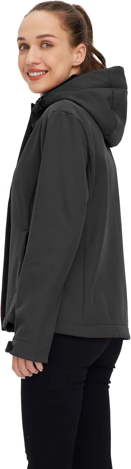 wantdo Women's Fleece Lined Jacket Softshell Jacket Lightweight Insulated Jacket