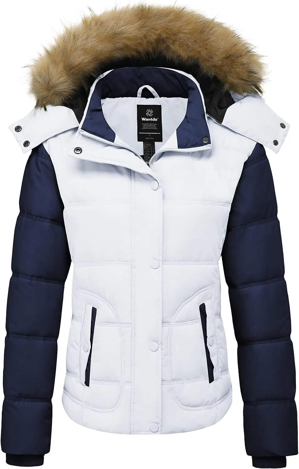 wantdo Women's Hooded Winter Coat Thicken Quilted Puffer Jacket Warm Parka