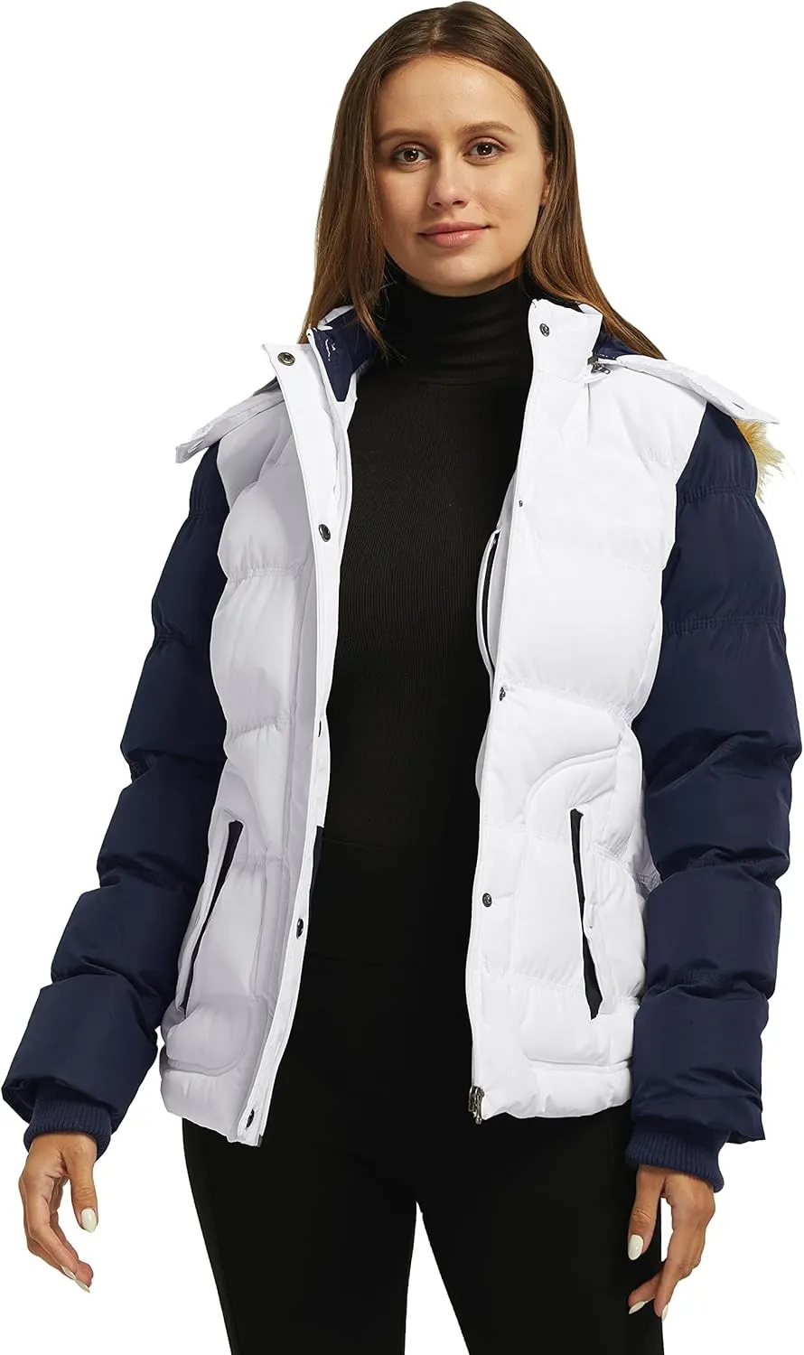 wantdo Women's Hooded Winter Coat Thicken Quilted Puffer Jacket Warm Parka
