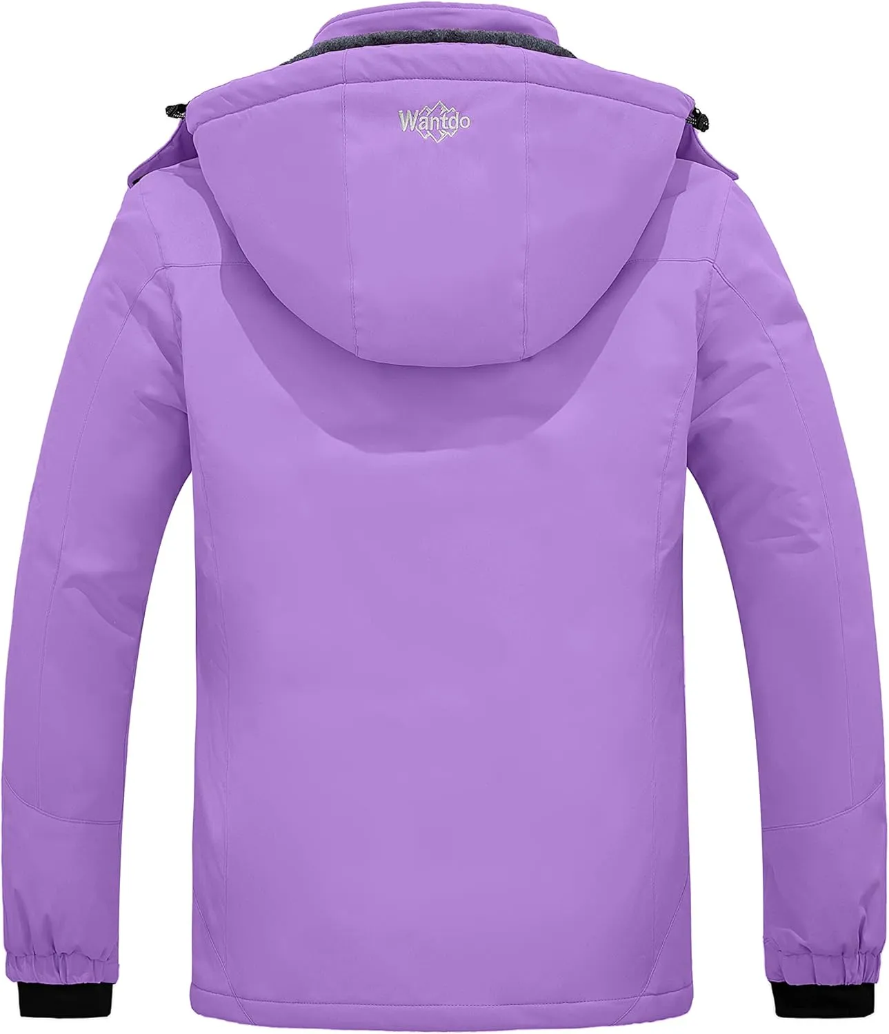 wantdo Women's Mountain Waterproof Ski Jacket Windproof Rain Jacket Winter Warm Hooded Coat