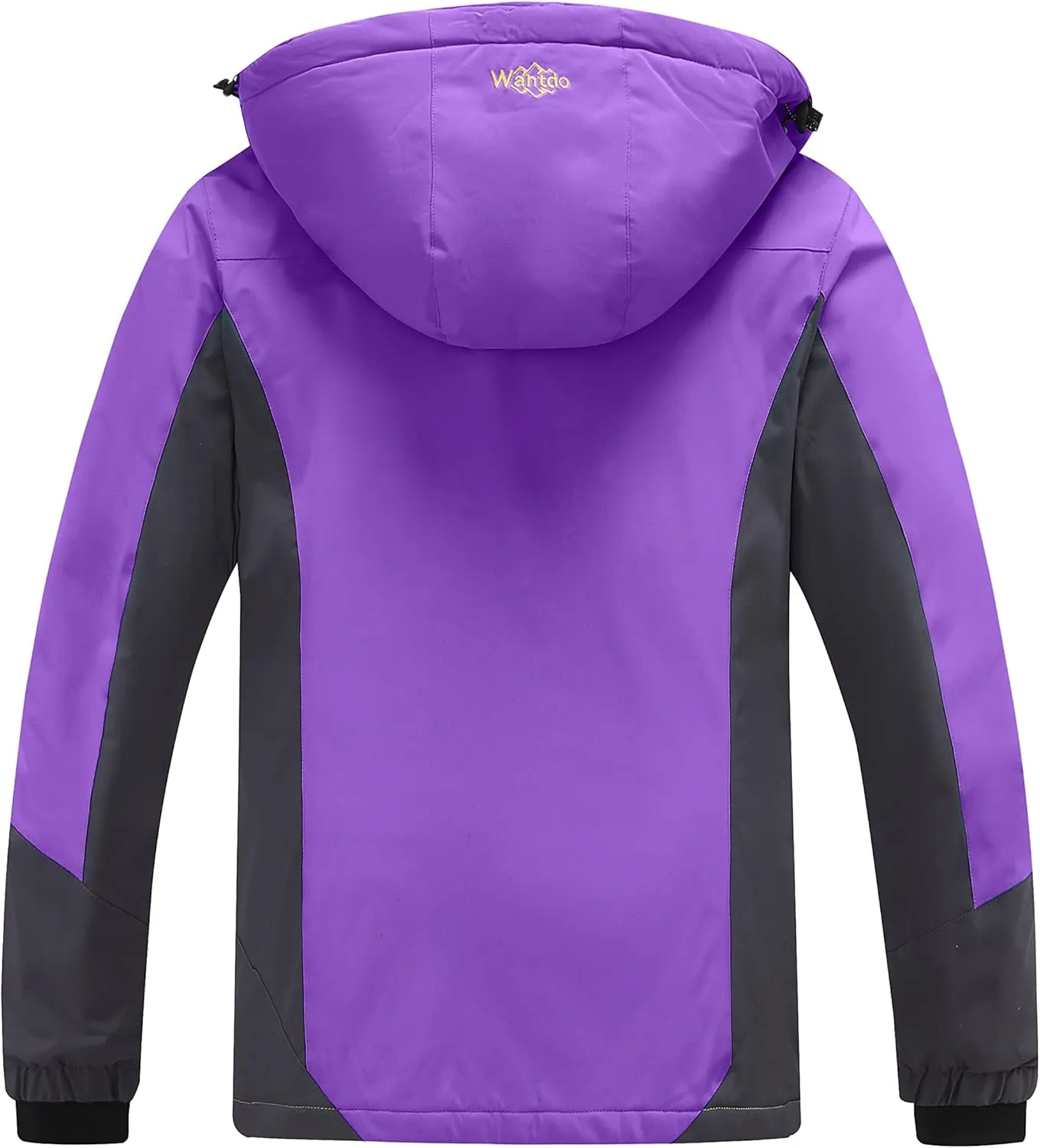 wantdo Women's Mountain Waterproof Ski Jacket Windproof Rain Jacket Winter Warm Hooded Coat