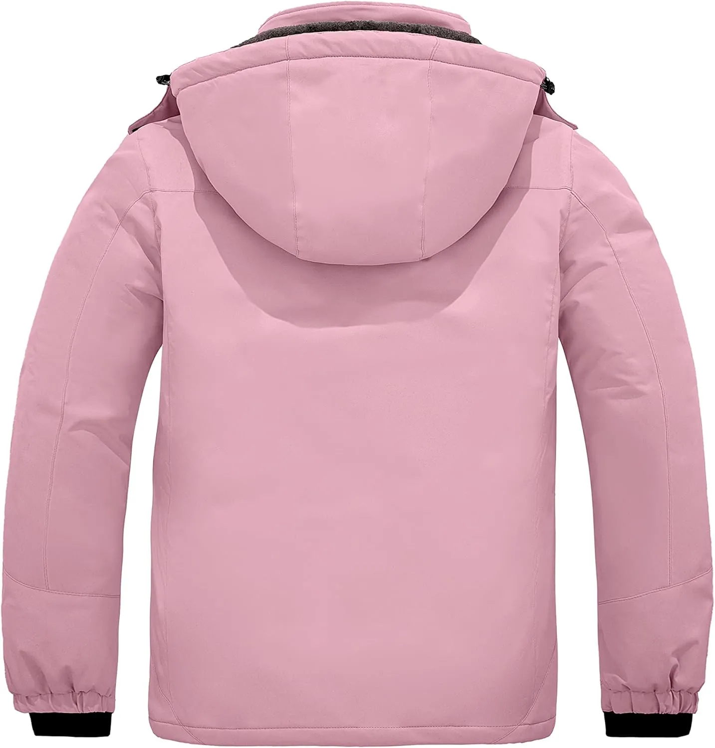 wantdo Women's Plus Size Waterproof Ski Jacket Winter Windproof Snow Mountain Warm Hooded Coat