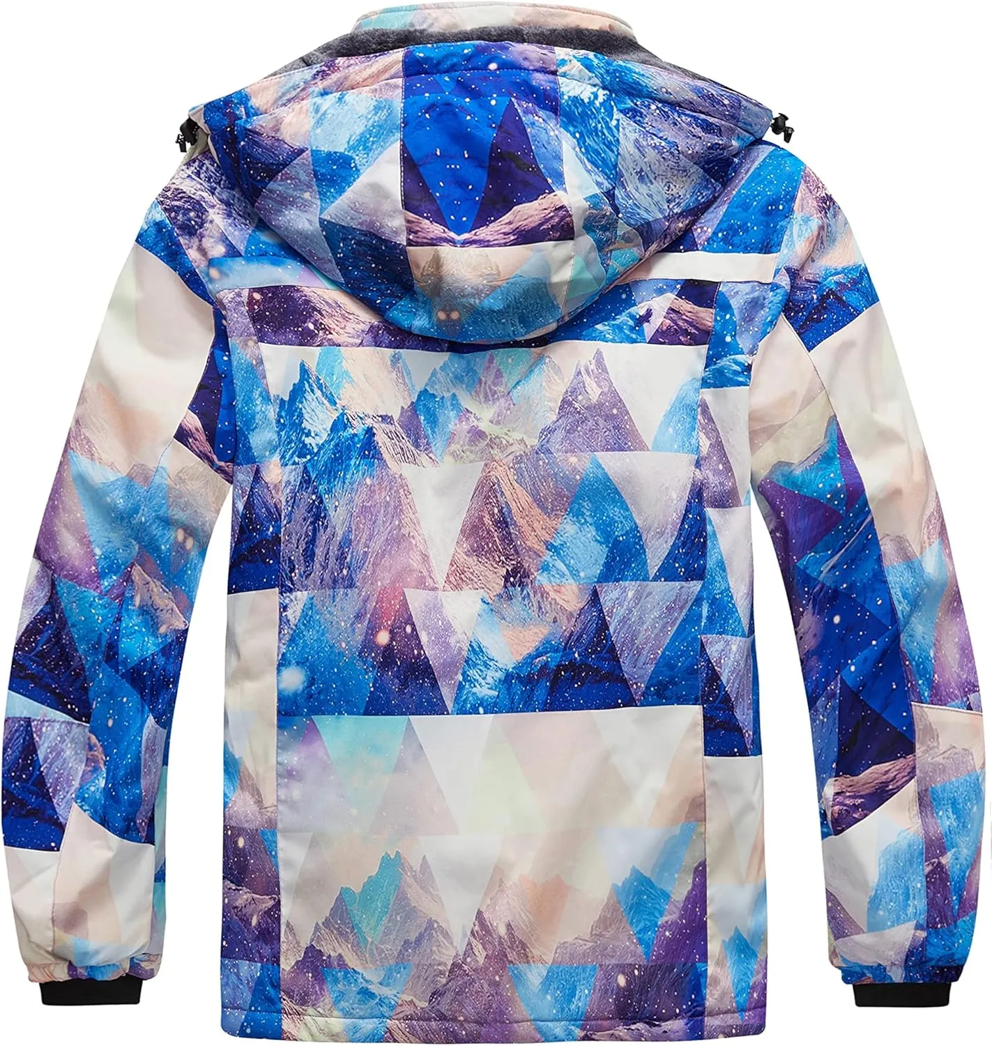 wantdo Women's Plus Size Waterproof Ski Jacket Winter Windproof Snow Mountain Warm Hooded Coat