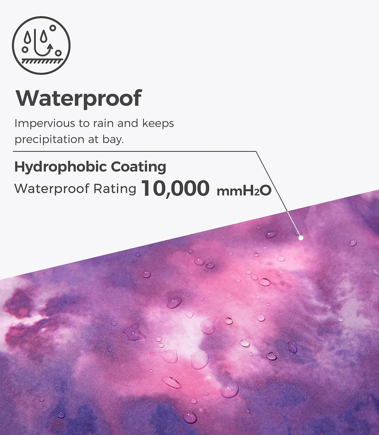 Wantdo Women's Waterproof Ski Jacket Colorful Printed Fully Taped Seams Rain Coat Warm Winter Parka
