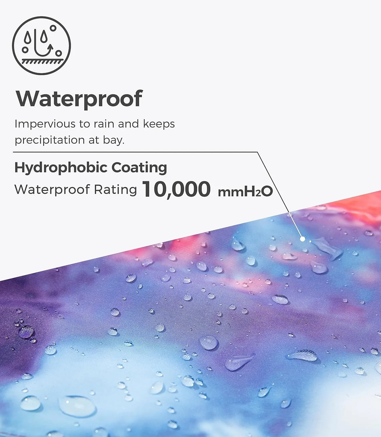 Wantdo Women's Waterproof Ski Jacket Colorful Printed Fully Taped Seams Rain Coat Warm Winter Parka