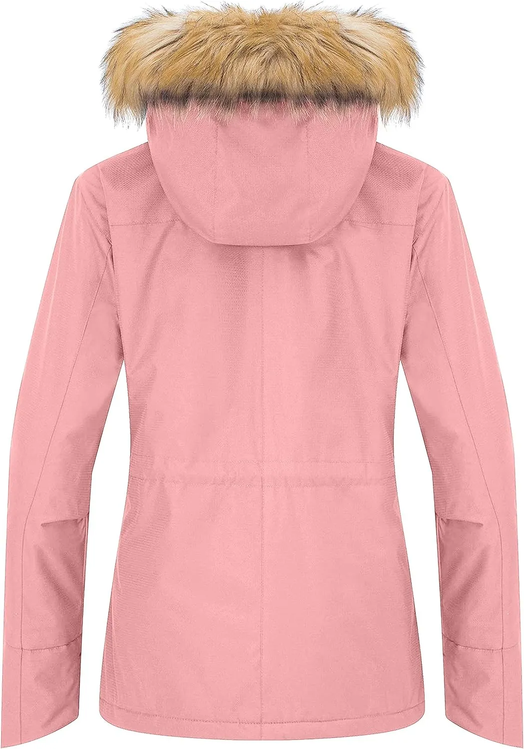 wantdo Women's Waterproof Ski Jacket Hooded Winter Snow Coat Mountain Snowboarding Jackets Insulated Fleece Parka