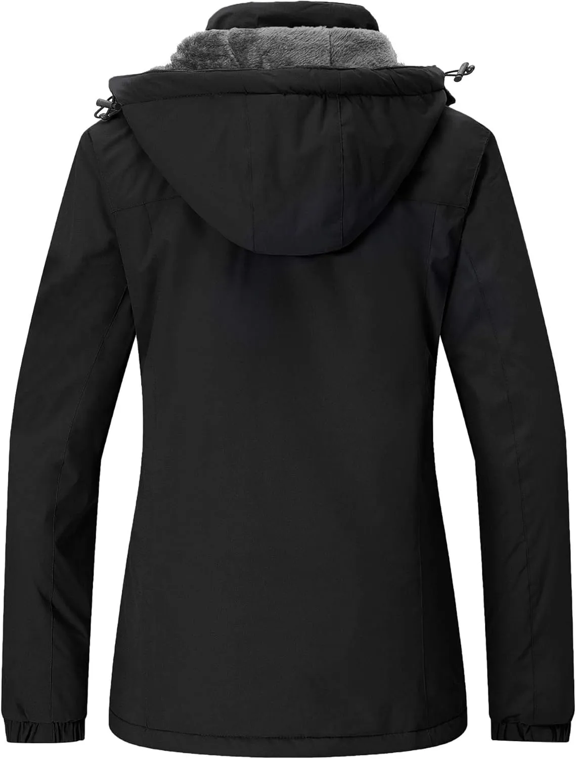 Wantdo Women's Waterproof Ski Jacket Warm Winter Coat Windproof Snow Coats Warm Fleece Raincoat