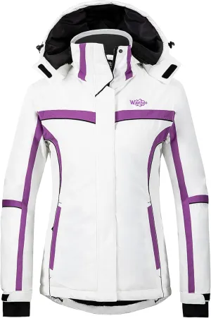 wantdo Women's Waterproof Ski Jacket Warm Winter Snow Coat Windproof Snowboarding Jackets Insulated Parka