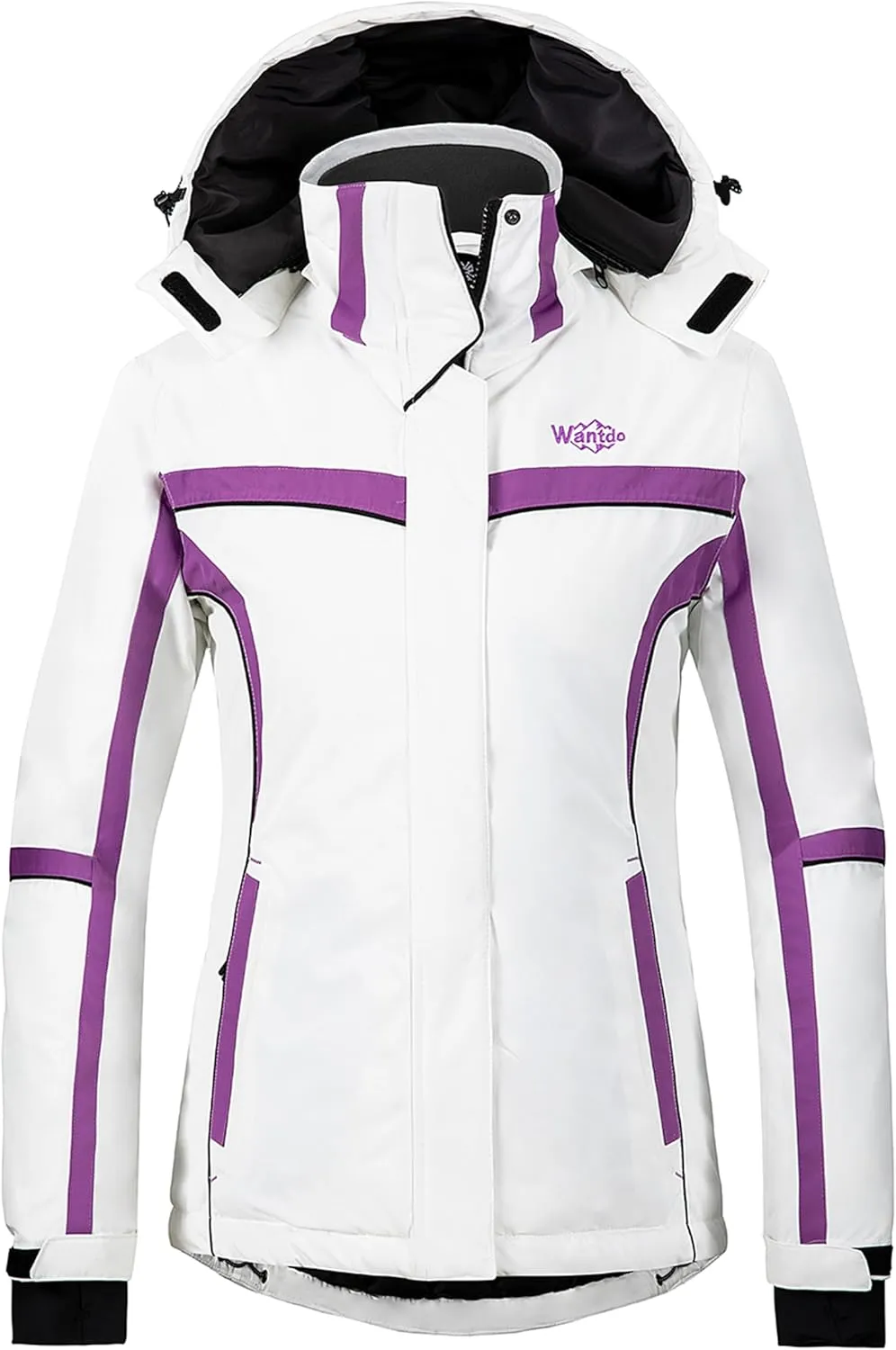 wantdo Women's Waterproof Ski Jacket Warm Winter Snow Coat Windproof Snowboarding Jackets Insulated Parka