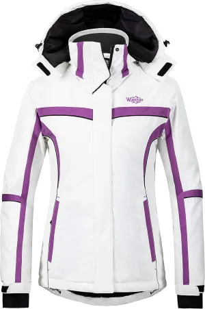 wantdo Women's Waterproof Ski Jacket Warm Winter Snow Coat Windproof Snowboarding Jackets Insulated Parka