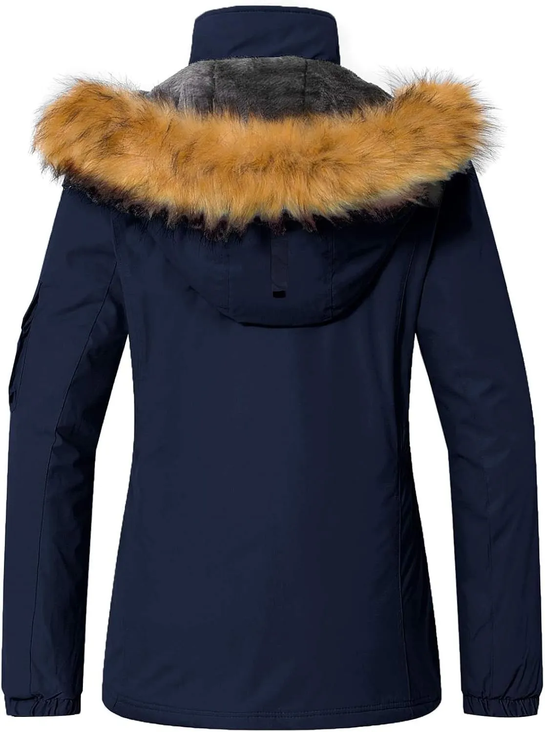 Wantdo Women's Waterproof Ski Jacket Windproof Winter Snow Coat Mountain Snowboarding Jackets Outdoor Fleece Parka