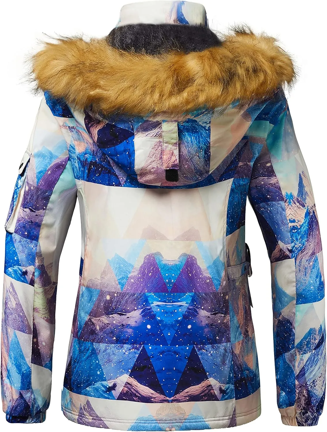Wantdo Women's Waterproof Ski Jacket Windproof Winter Snow Coat Mountain Snowboarding Jackets Outdoor Fleece Parka