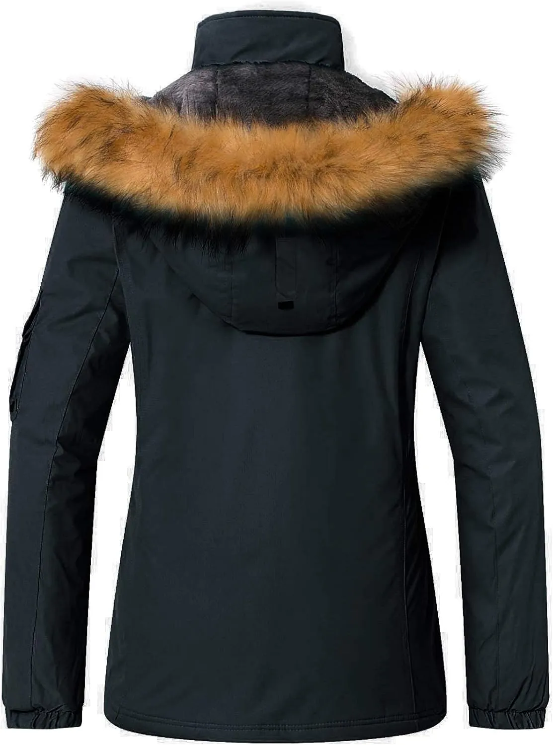 Wantdo Women's Waterproof Ski Jacket Windproof Winter Snow Coat Mountain Snowboarding Jackets Outdoor Fleece Parka