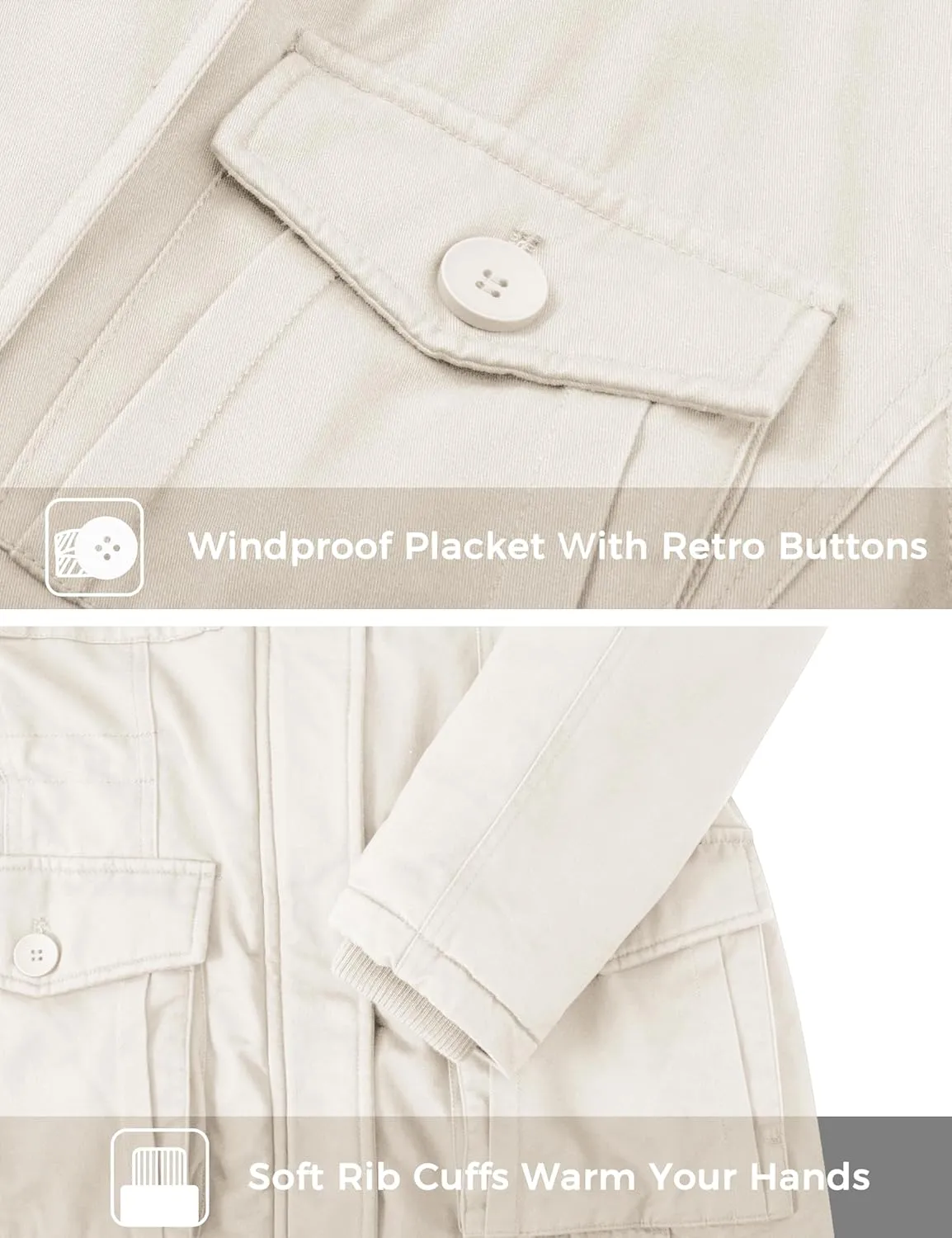 wantdo Women's Winter Parka Coat Sherpa Lined Warm Cotton Jacket with Removable Hood