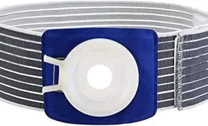 WESD One-Piece Ostomy Bag, Anal Bag, Fecal Bag, Belt Type Ostomy Care, Ostomy Belt, Universal,Black