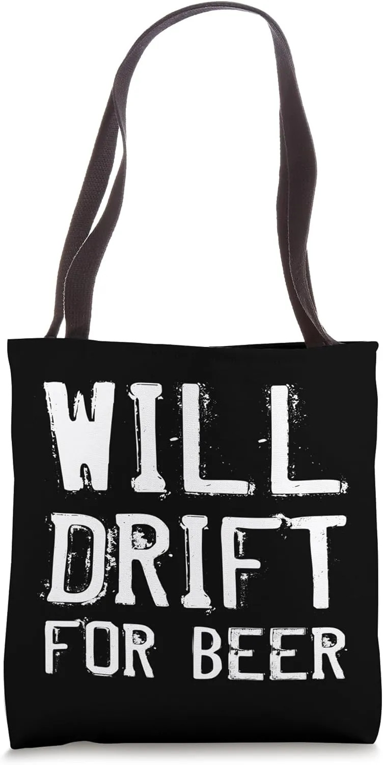Will Drift For Beer Funny Radio Control RC Car Drifting Joke Tote Bag