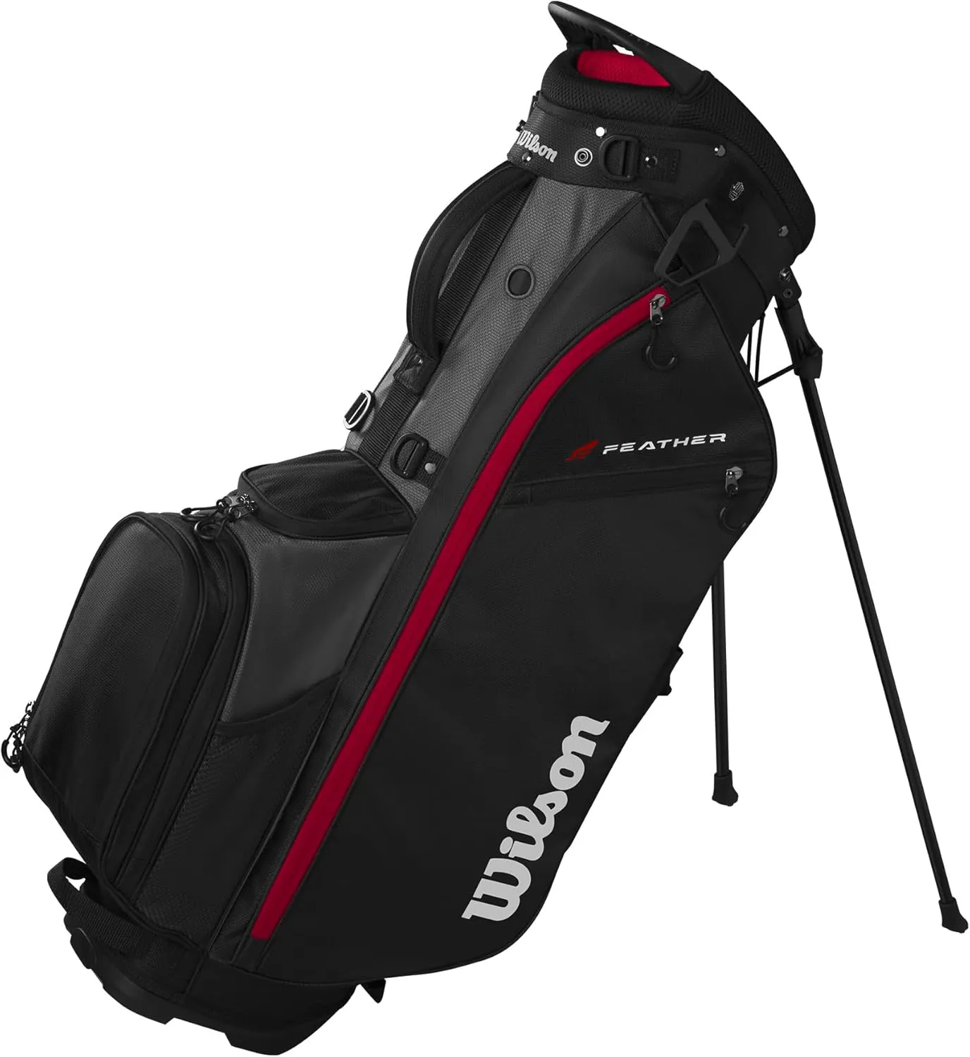 Wilson Feather Golf Cart Bag - Black/Grey/Red