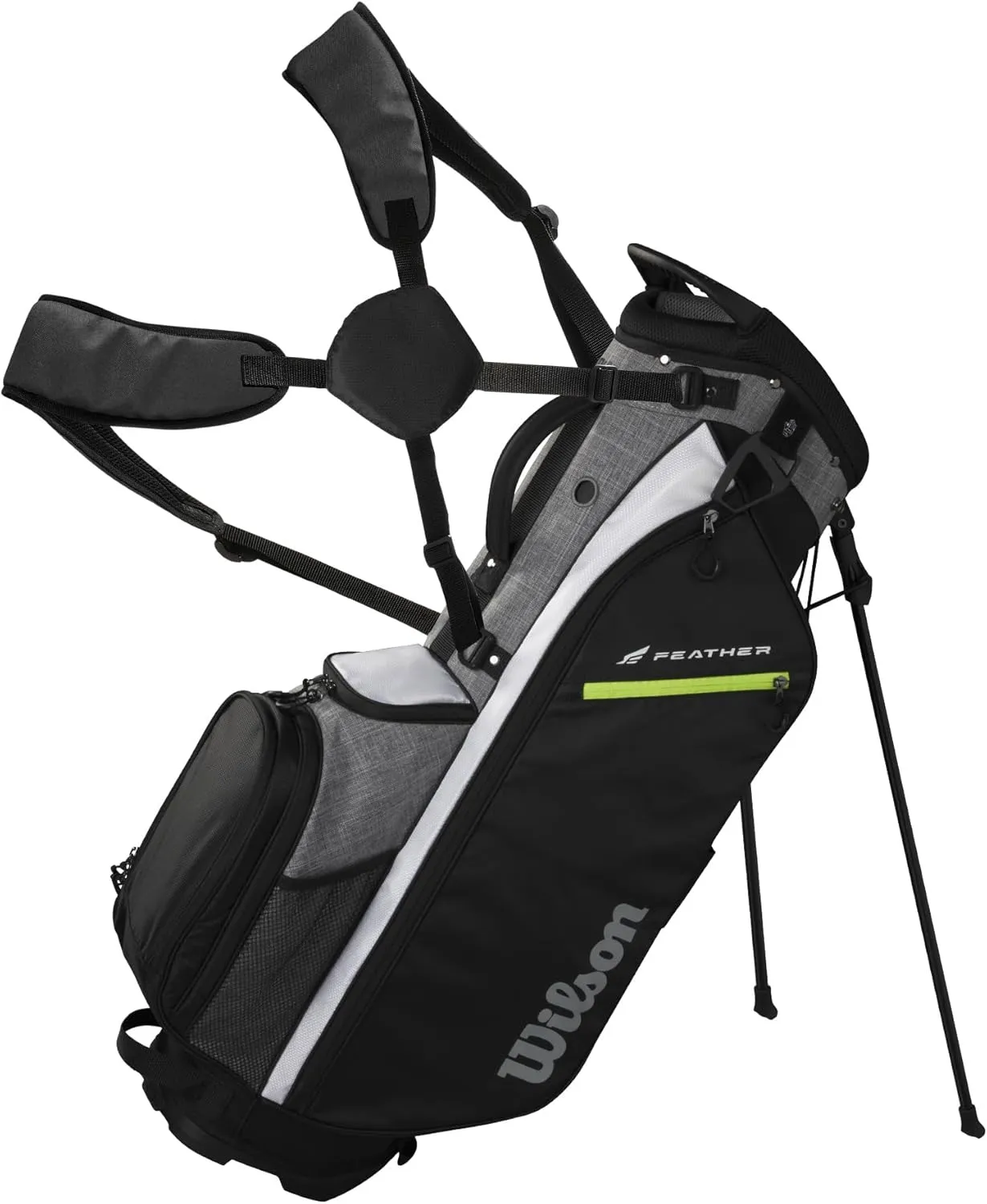 Wilson Feather Golf Cart Bag - Black/Grey/Red