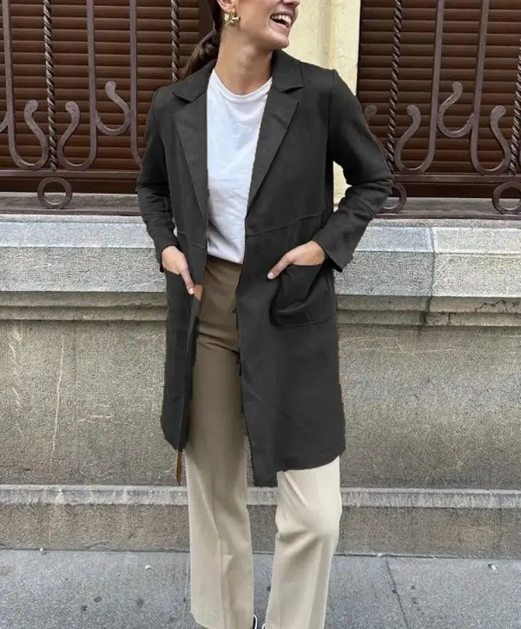 Windproof suede jacket