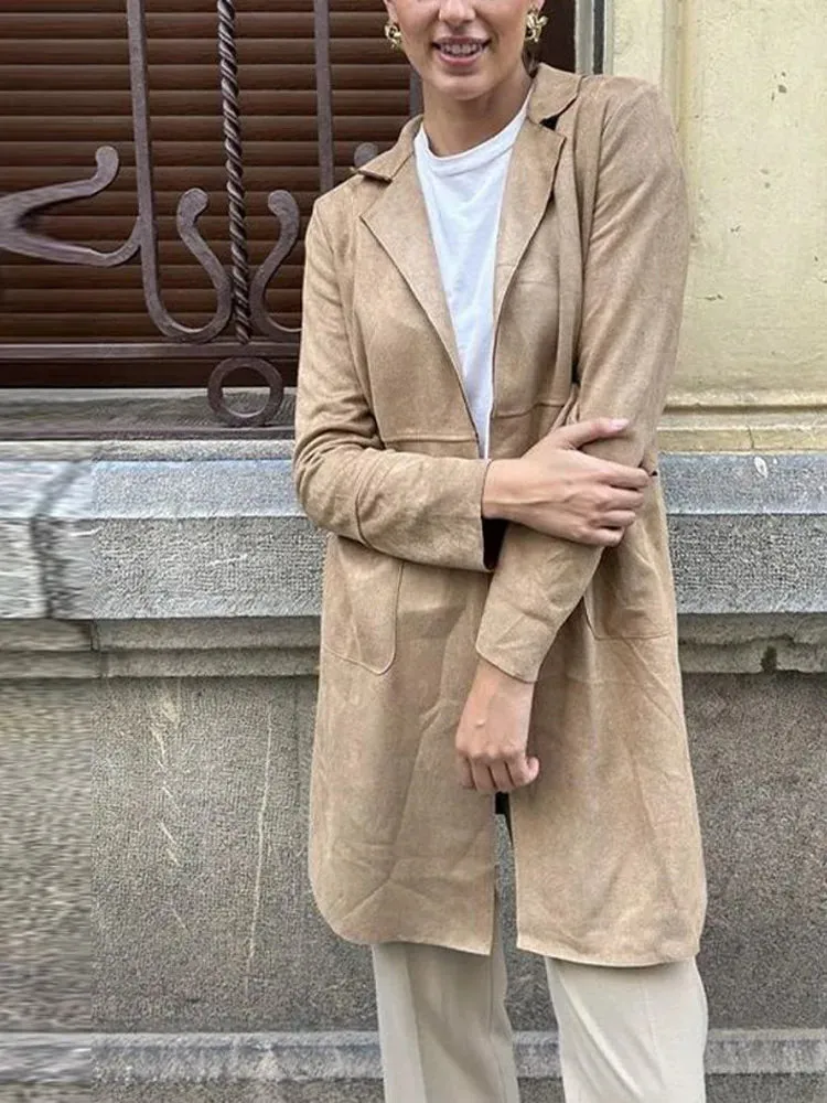 Windproof suede jacket