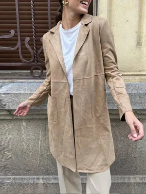 Windproof suede jacket