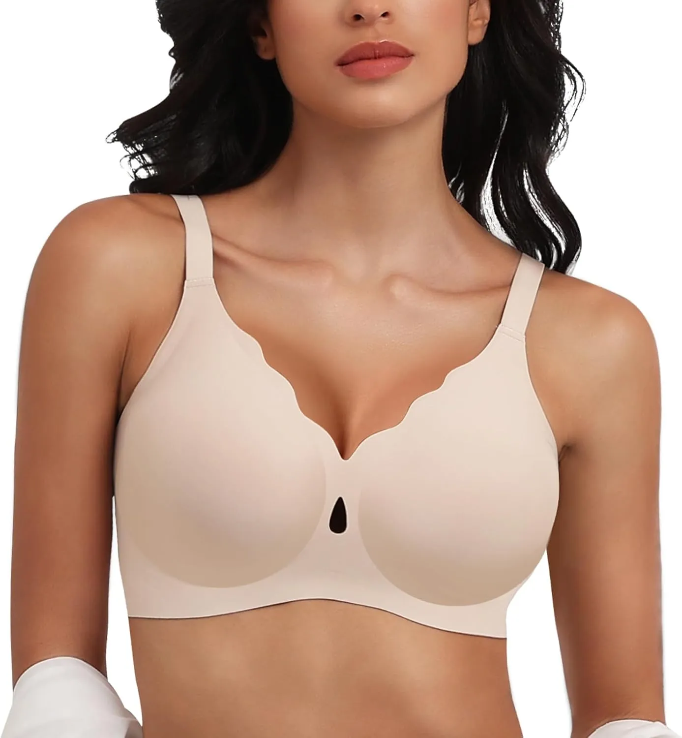 Wireless Bras for Women No Underwire Wave Push Up Seamless Full Coverage Bralettes Lift Everyday Bras
