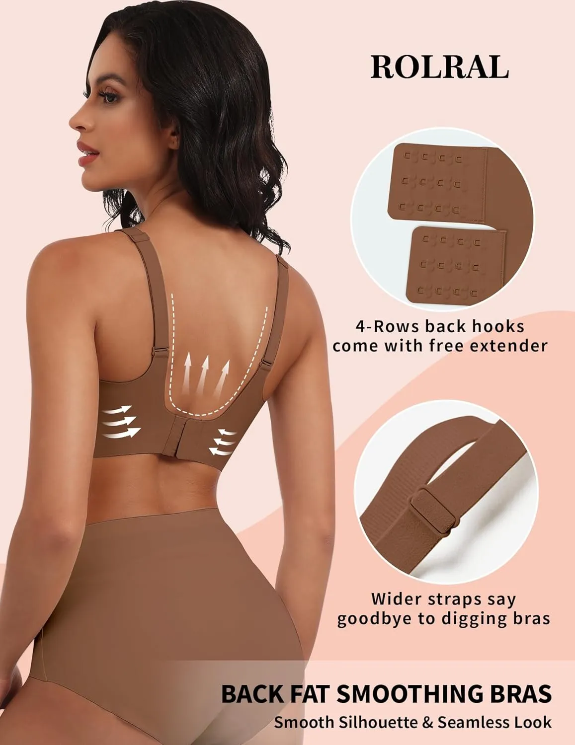 Wireless Bras for Women No Underwire Wave Push Up Seamless Full Coverage Bralettes Lift Everyday Bras