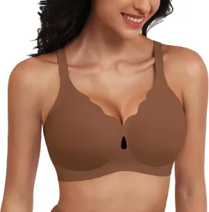 Wireless Bras for Women No Underwire Wave Push Up Seamless Full Coverage Bralettes Lift Everyday Bras