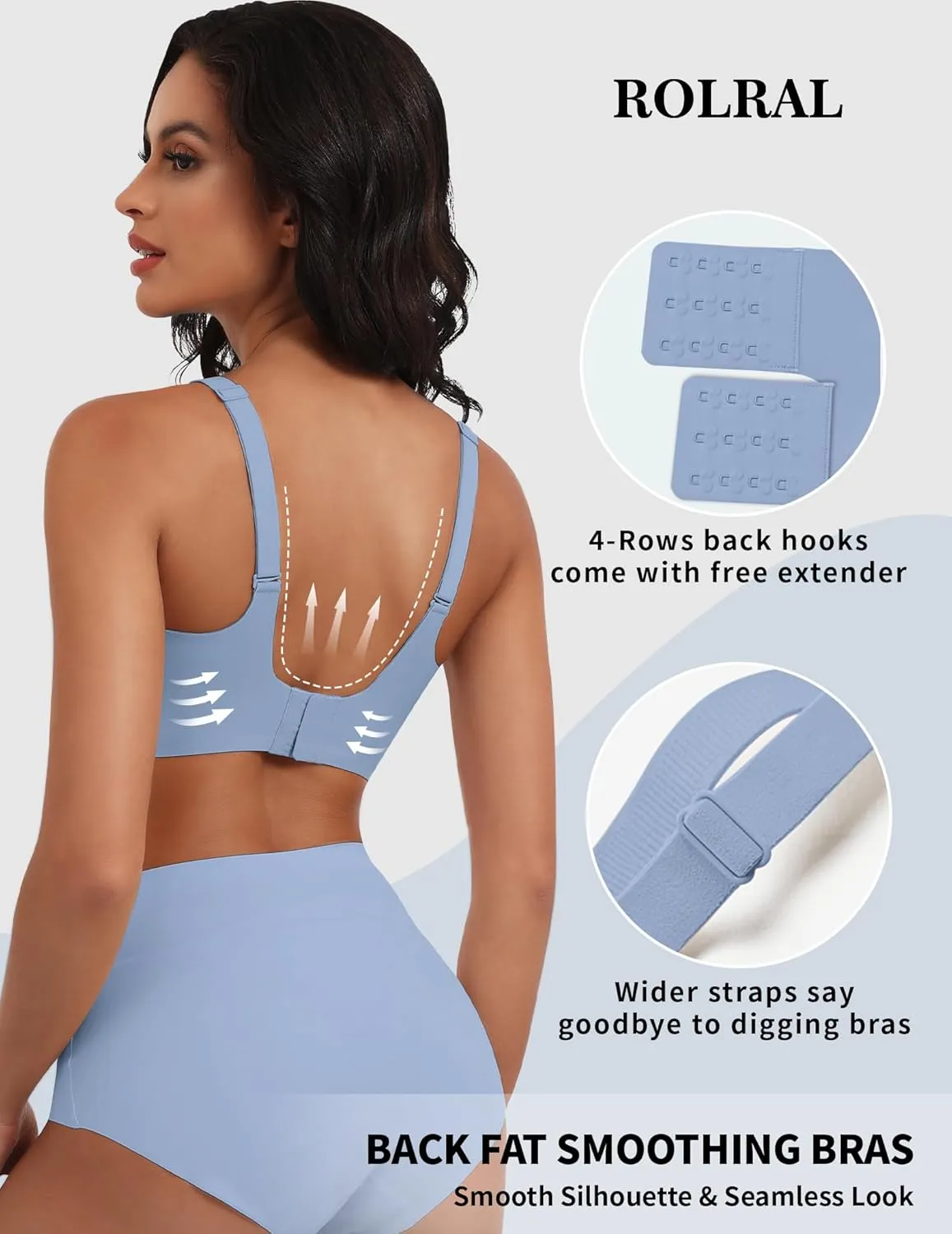 Wireless Bras for Women No Underwire Wave Push Up Seamless Full Coverage Bralettes Lift Everyday Bras