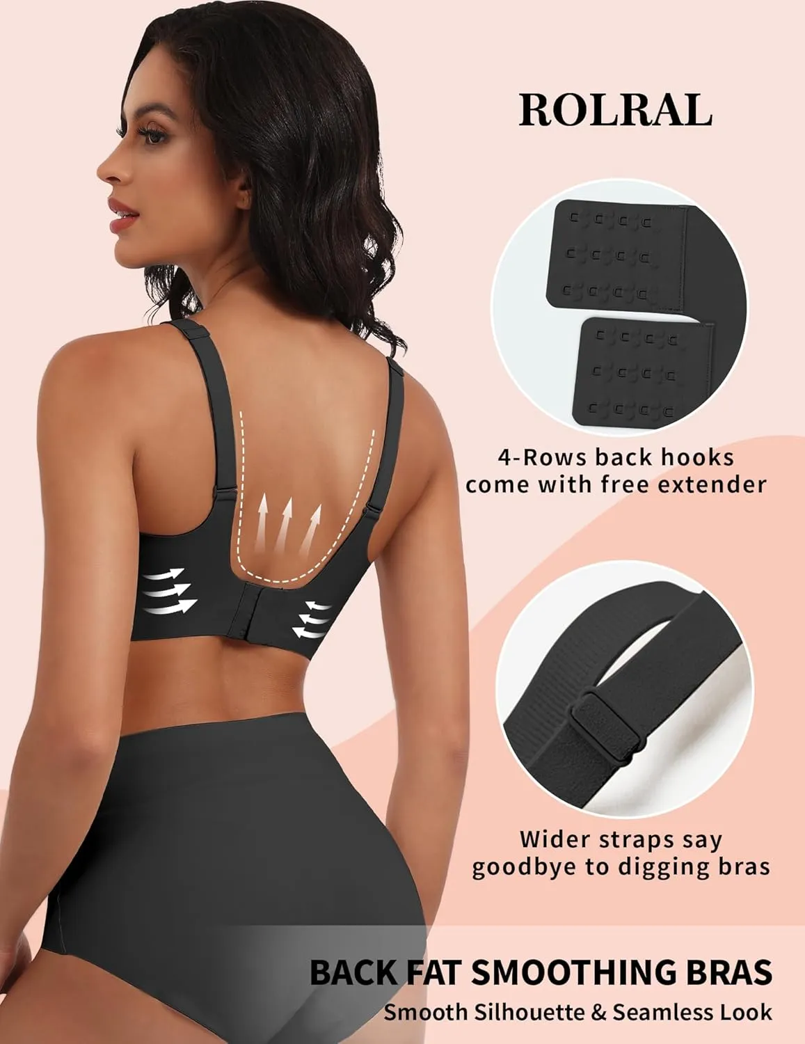 Wireless Bras for Women No Underwire Wave Push Up Seamless Full Coverage Bralettes Lift Everyday Bras