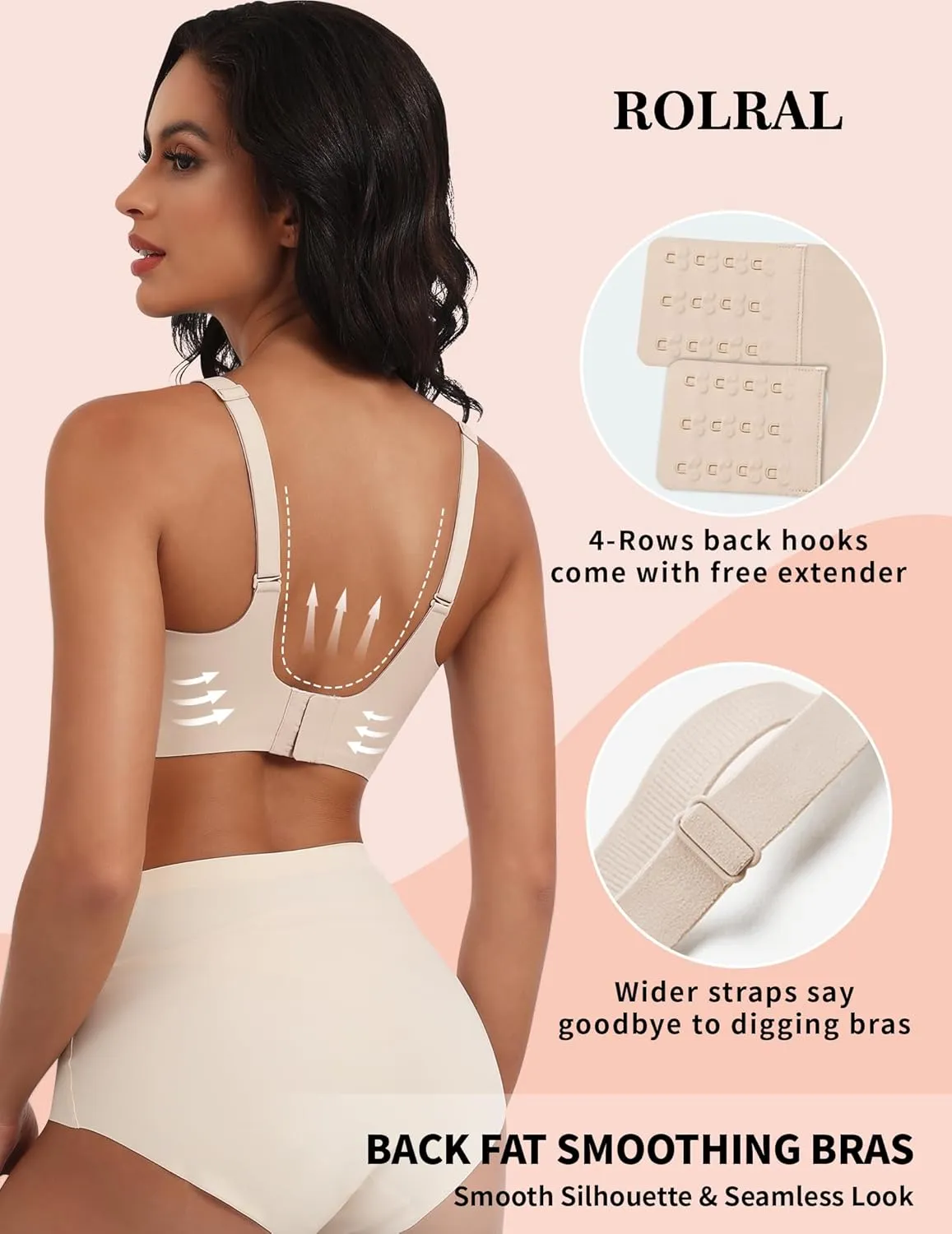 Wireless Bras for Women No Underwire Wave Push Up Seamless Full Coverage Bralettes Lift Everyday Bras