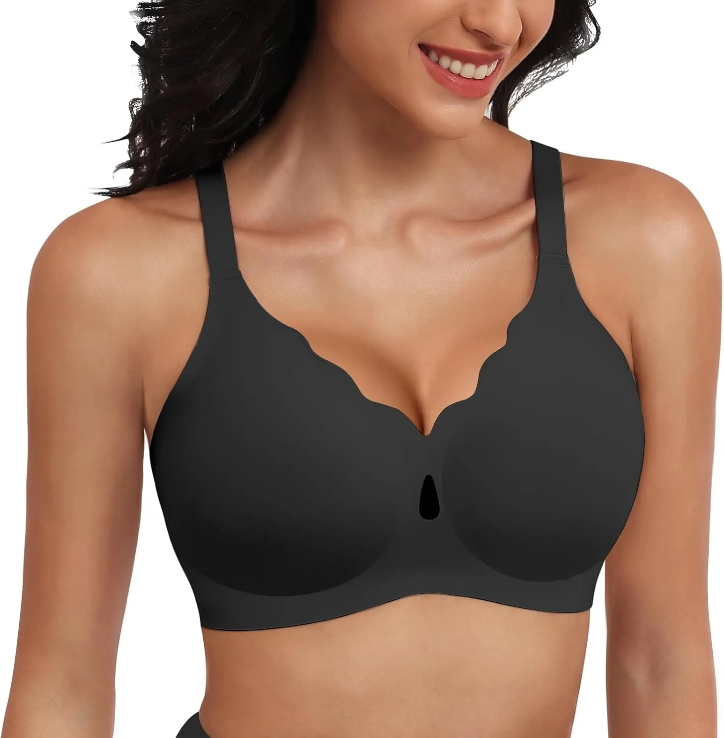 Wireless Bras for Women No Underwire Wave Push Up Seamless Full Coverage Bralettes Lift Everyday Bras